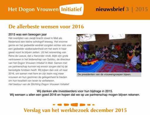 Voorblad nieuwsbrief